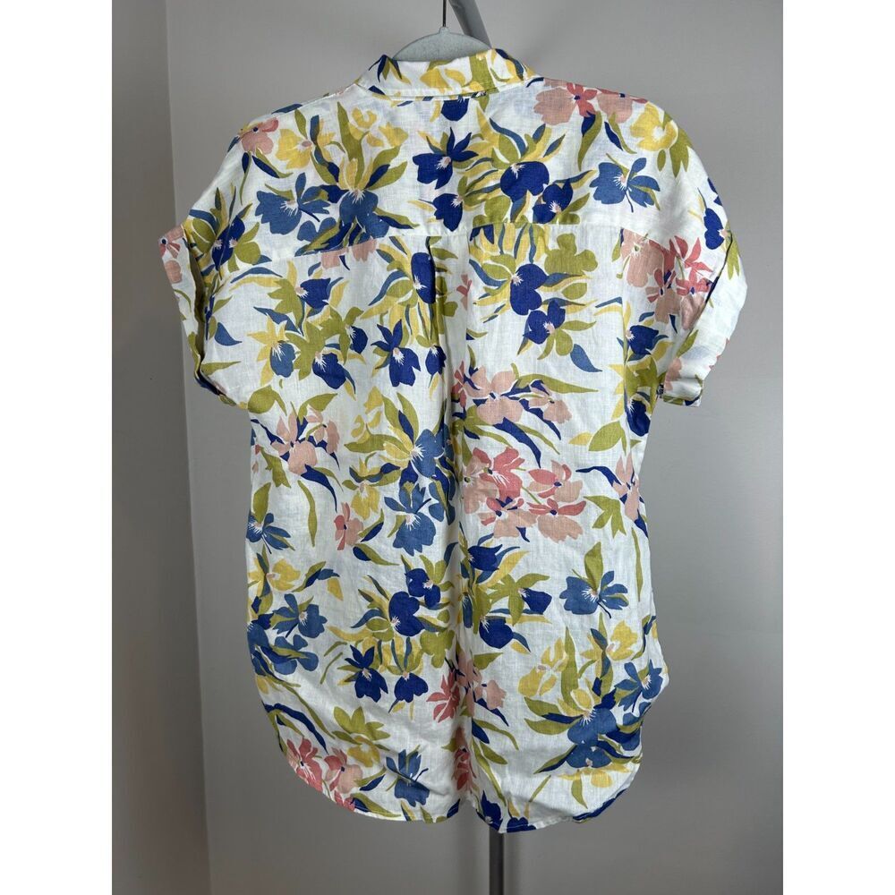 Ralph Lauren Floral Linen Button Down Shirt M Blouse - Picture 3 of 6